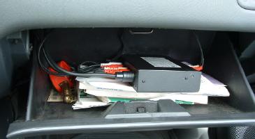 Sony XA-300 in glove compartment